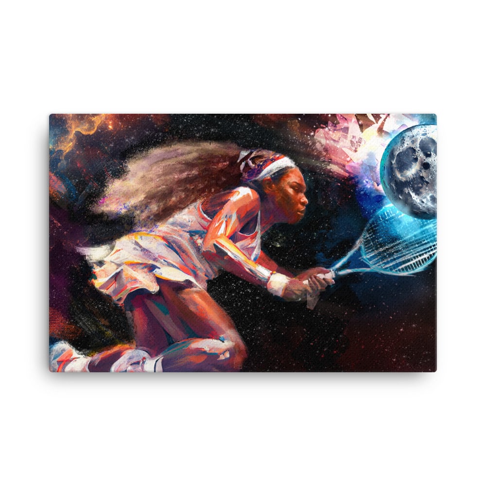 Canvas Title Lunar Tennis Slam 1:1 Canvas Print of Serena Williams ( Artist : Ori Bengal)