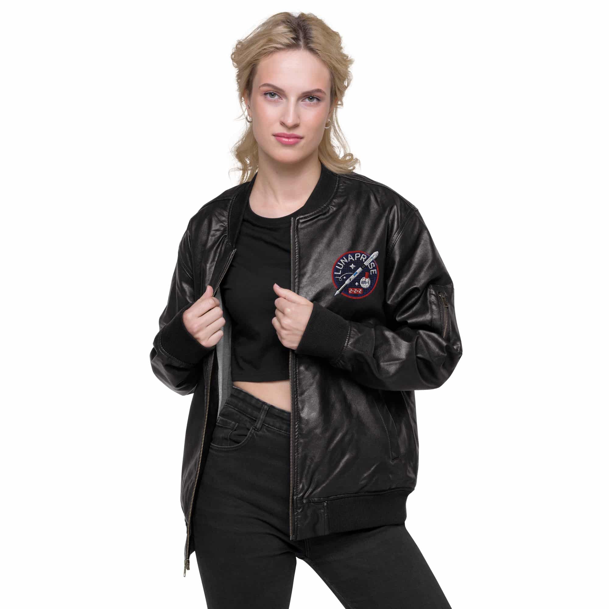 Leather Space Mission Bomber Jacket: The [Lunaprise]